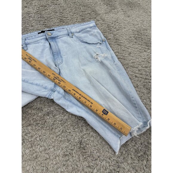 Vtg Jordan Craig Jean Shorts Mens 40 Light Wash Distressed Hip Hop Skater Denim - Picture 5 of 11
